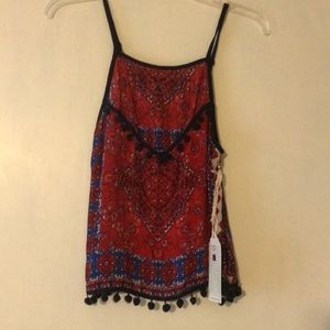 Junior top with pompoms